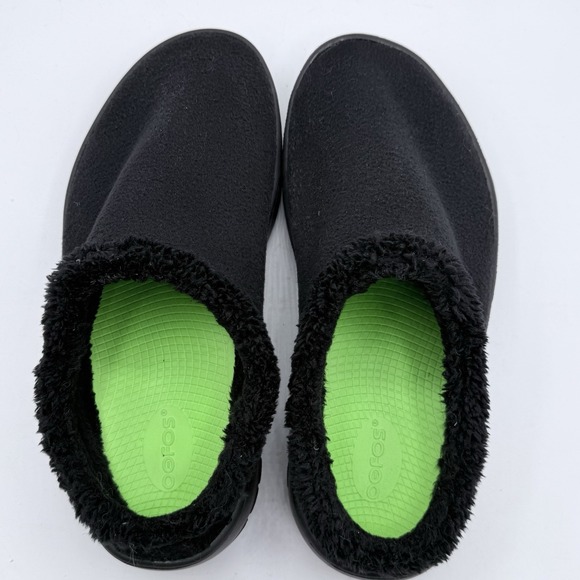 OOFOS OOcoozie Men\'s Size 9 Mule Shoes Slides Sandals Slippers Black NEW